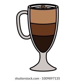 iced delicious coffee icon