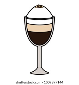 iced delicious coffee icon