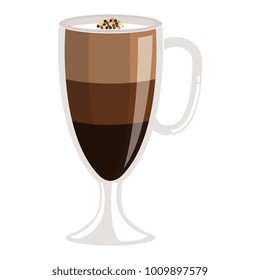 iced delicious coffee icon