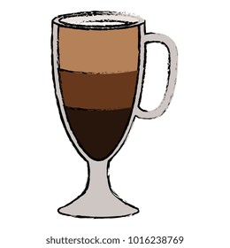 iced delicious coffee icon