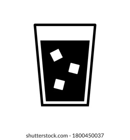 Iced drink, flat design isolated on white background