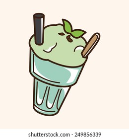 iced drink theme elements vector,eps