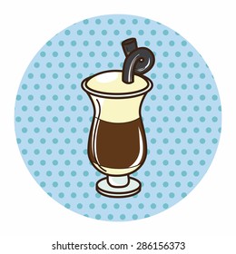 iced drink theme elements vector,eps
