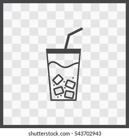 Iced Drink vector icon. Isolated illustration. Business picture.