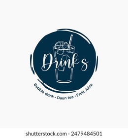 Ice Drink Logo Design Vorlage