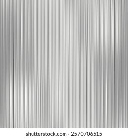 Iced glass texture. Holograph metal reed flute laser background. Ripple pattern effect. Silver striations frosty iridescent reflect mirror. Square abstract line gradient. Ribbed 3d prism pastel stripe