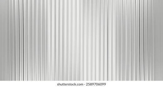 Iced glass texture. Holograph metal reed flute laser background. Ripple pattern effect. Silver striations frosty iridescent reflect mirror. Square abstract line gradient. Ribbed 3d prism pastel stripe