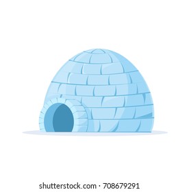 Iced igloo icon. Clipart image isolated on white background