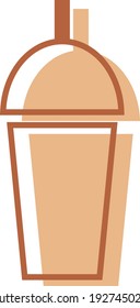 Iced juice, illustration, vector on white background.