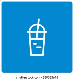 Iced latte vector icon
