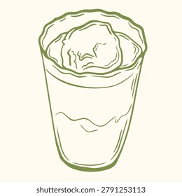 Iced matcha green tea