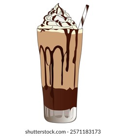 Iced Mocha Frappuccino vector design