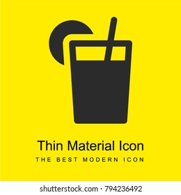 Iced tea bright yellow material minimal icon or logo design