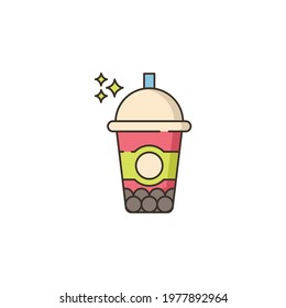 iced tea Flat Icon Isolated On White Background