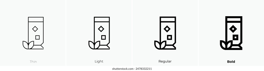 iced tea icon. Thin, Light Regular And Bold style design isolated on white background