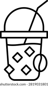 Iced Tea Icon Vector Element line icon design vector icons