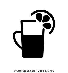 Iced Tea or Lemonade in a Mug with a Citrus Wedge