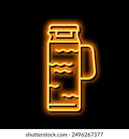 iced tea pitcher neon light sign vector. iced tea pitcher illustration