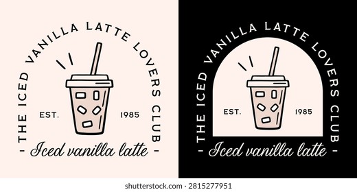 Iced vanilla latte cold