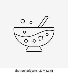 ice-drink line icon