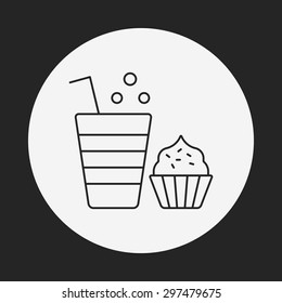 ice-drink line icon