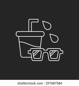 ice-drink line icon