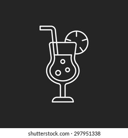 ice-drink line icon