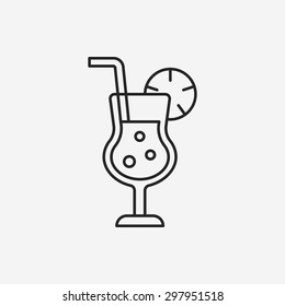 ice-drink line icon
