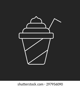 ice-drink line icon