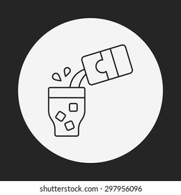 ice-drink line icon