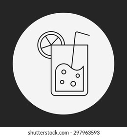 ice-drink line icon