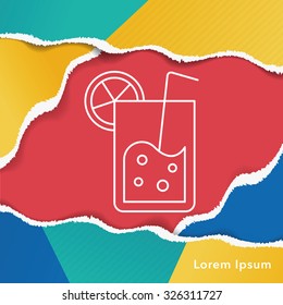 ice-drink line icon