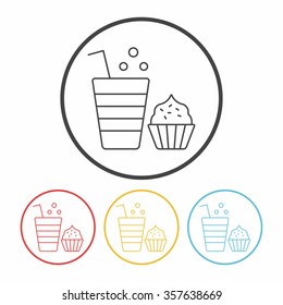 ice-drink line icon
