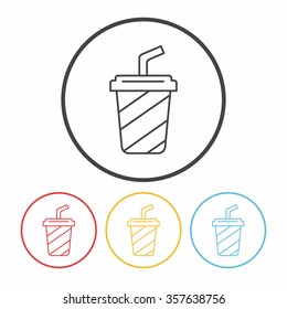 ice-drink line icon
