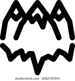 Icefall, Ice Fall, Ice Slide Outline Icon