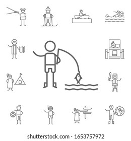 Ice-fishing icon. Adventure icons universal set for web and mobile