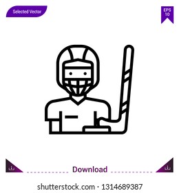 ice-hockey vector icon. Best modern, simple, isolated,sport-avatar, flat icon for website design or mobile applications, UI / UX design vector format