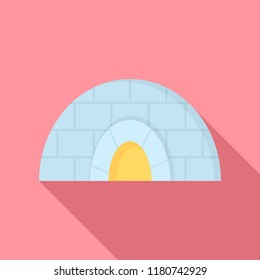 Icehouse icon. Flat illustration of icehouse vector icon for web design