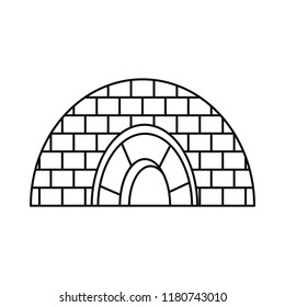 Icehouse icon. Outline illustration of icehouse vector icon for web design isolated on white background