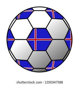Iceland ball with flag