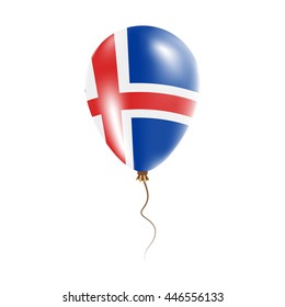 Iceland balloon with flag.
