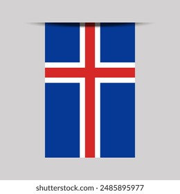 Iceland Banner Flag Vector Illustration