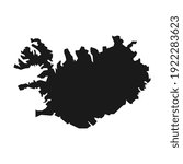 Iceland Blank Vector Map Isolated on White Background. High-Detailed Black Silhouette Map of Iceland.