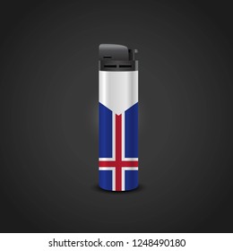 Iceland Cigrette Lighter Vector design