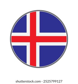 Iceland country flag vector illustration design