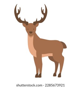 Iceland deer icon cartoon vector. Travel nordic. Trip vacation