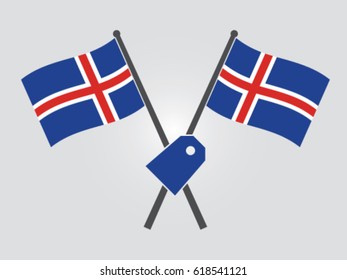 Iceland Emblem Label