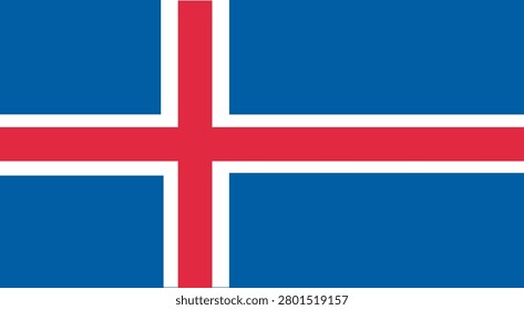 iceland, iceland flag, 17 june 1944. nordic island country, red, white, blue, flags of the world, flag design,