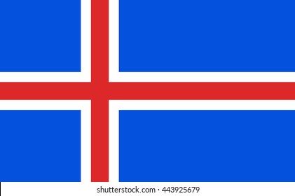 Iceland flag. 