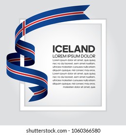 Iceland flag background